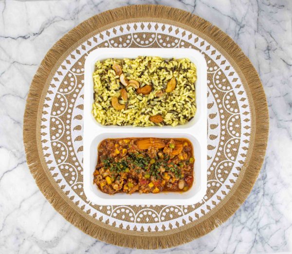 Chili con carne • wilde rijst • cashewnoten