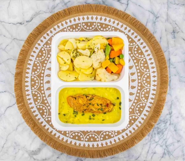 16.-Gemarineerde-kipfilet-kerriesaus-gebakken-aardappelen-champignons-ui-scaled Kipfilet • kerriesaus • gekookte aardappels • gemengde groenten