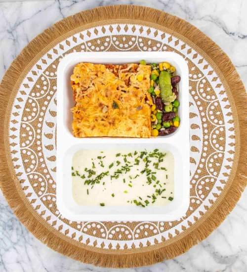 Lasagne bolognese • gemengde groenten • kaassaus