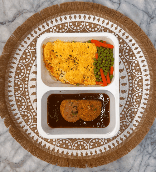 Gehaktbal • aardappel gratin • in jus