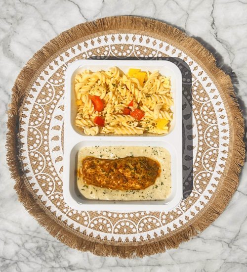 Pasta pesto • roomsaus • kipfilet